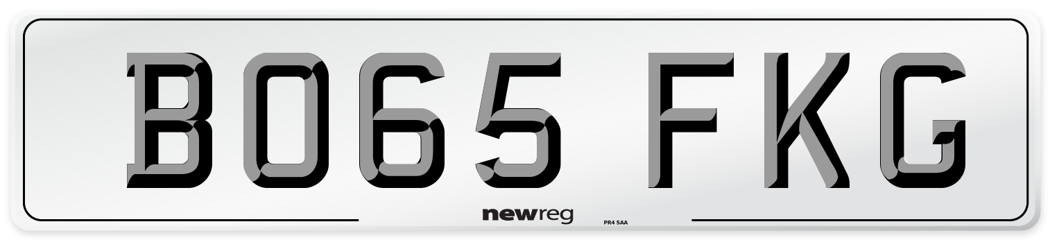 BO65 FKG Number Plate from New Reg